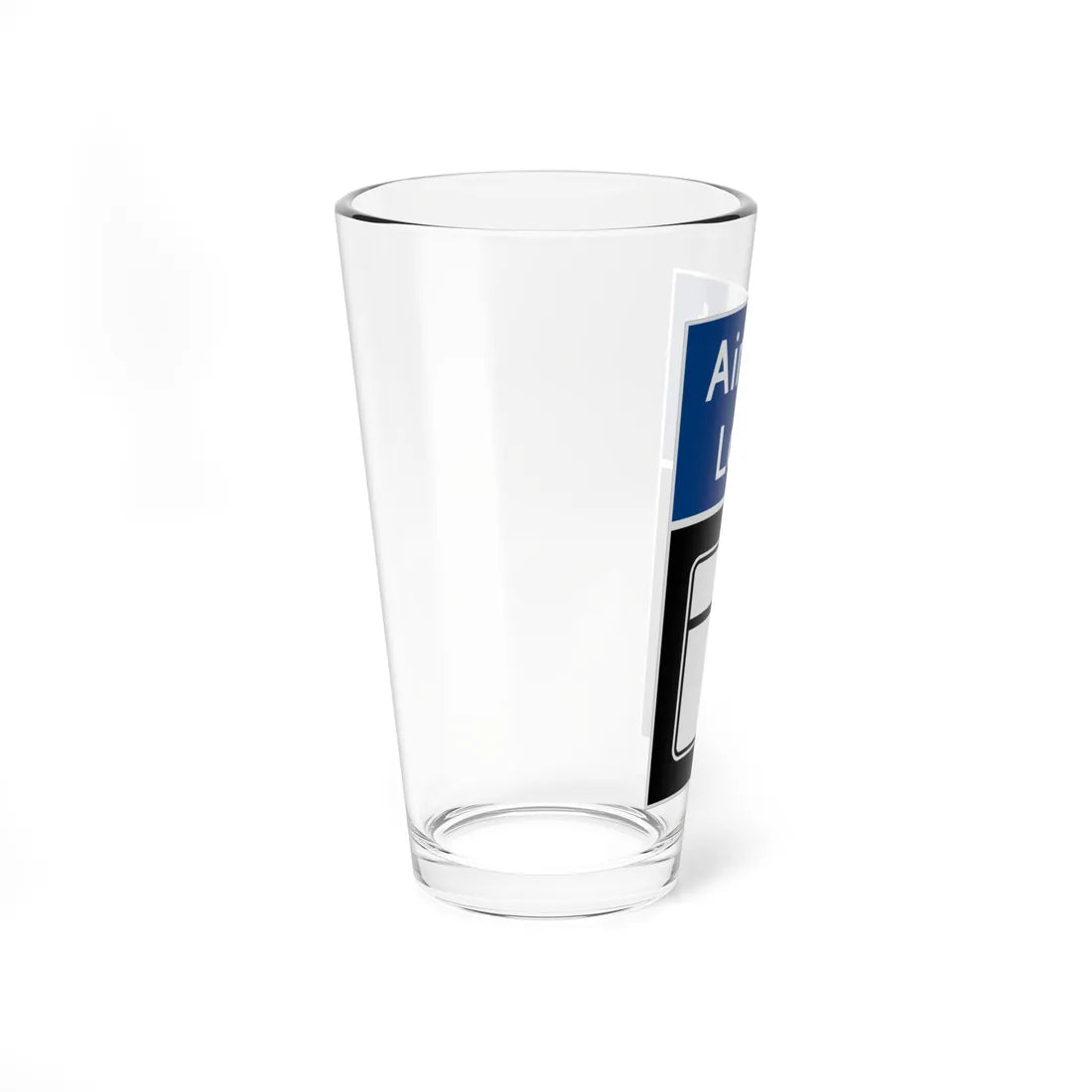 MD Blank Airport Loop narrow (Maryland) (Road Sign) Pint Glass 16oz - Go Mug Yourself