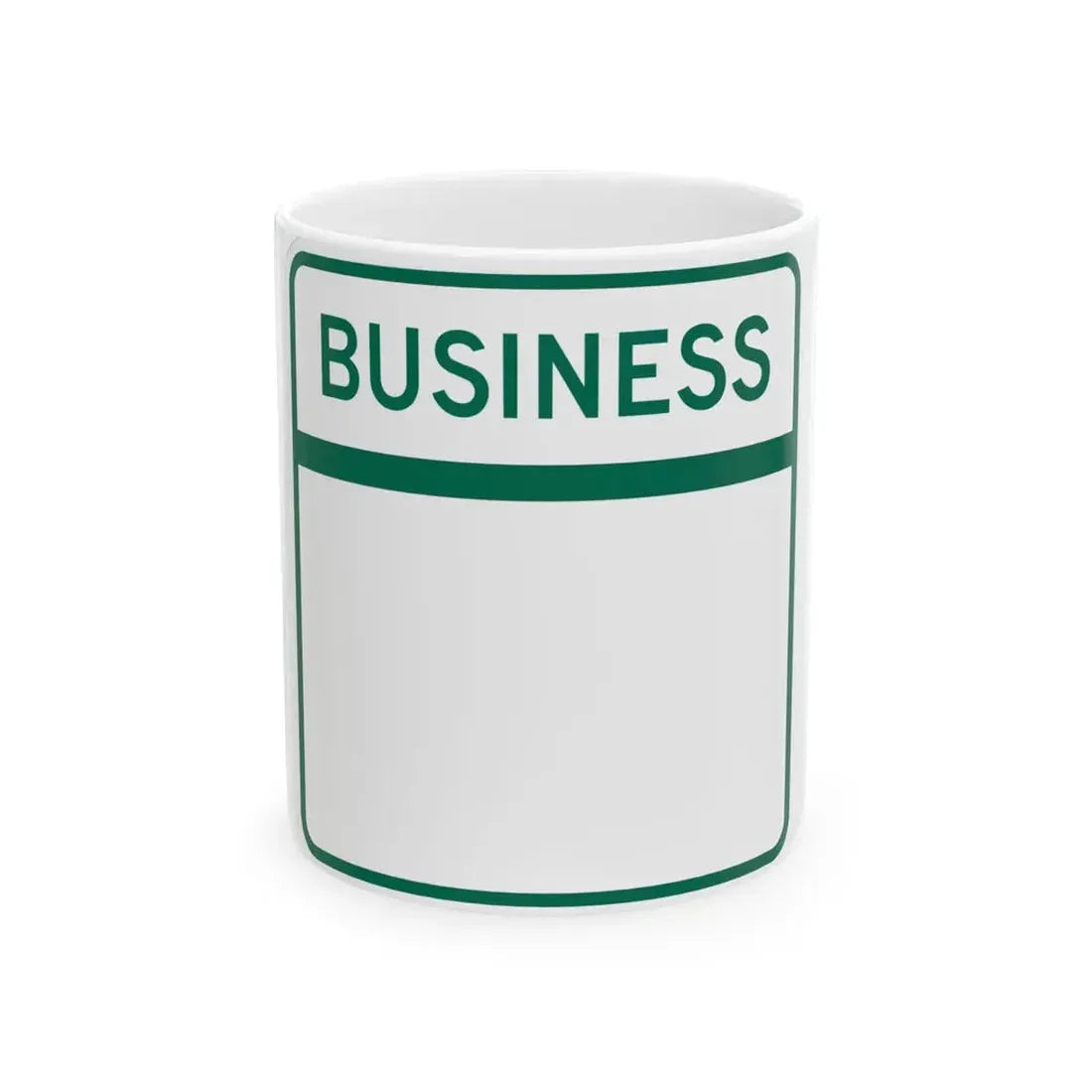 MD Blank Business (Maryland) (Road Sign) White Coffee Mug 11oz - Go Mug Yourself