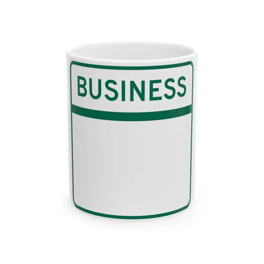 MD Blank Business (Maryland) (Road Sign) White Coffee Mug 11oz - Go Mug Yourself