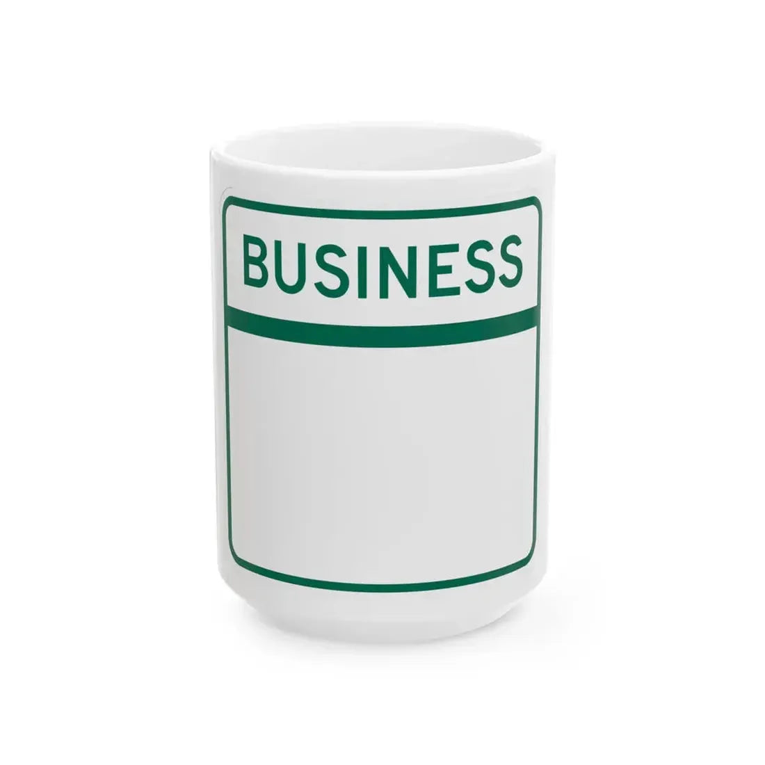 MD Blank Business (Maryland) (Road Sign) White Coffee Mug 15oz - Go Mug Yourself