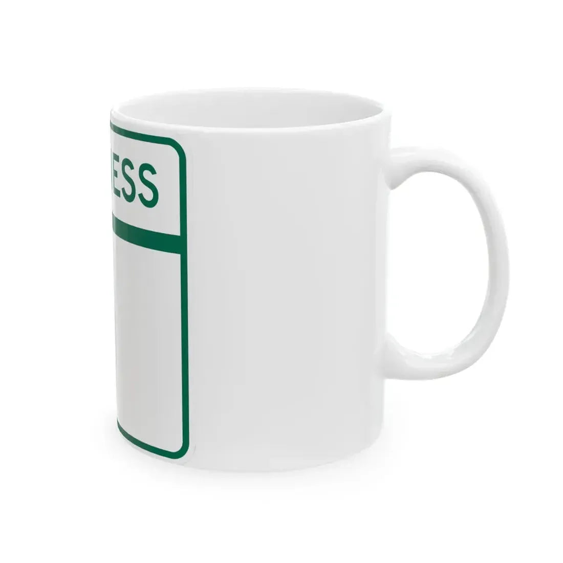 MD Blank Business (Maryland) (Road Sign) White Coffee Mug - Go Mug Yourself