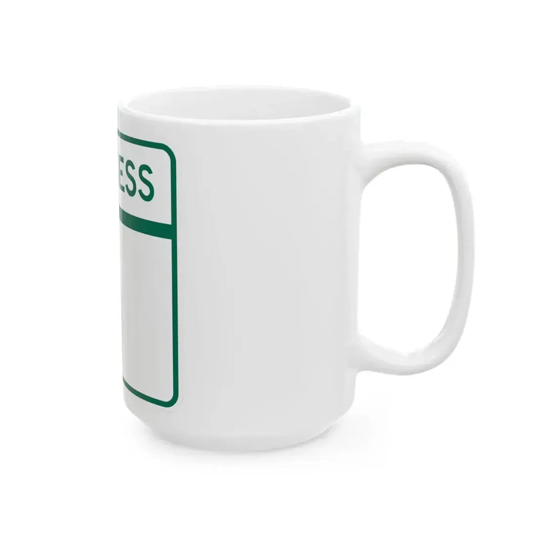 MD Blank Business (Maryland) (Road Sign) White Coffee Mug - Go Mug Yourself
