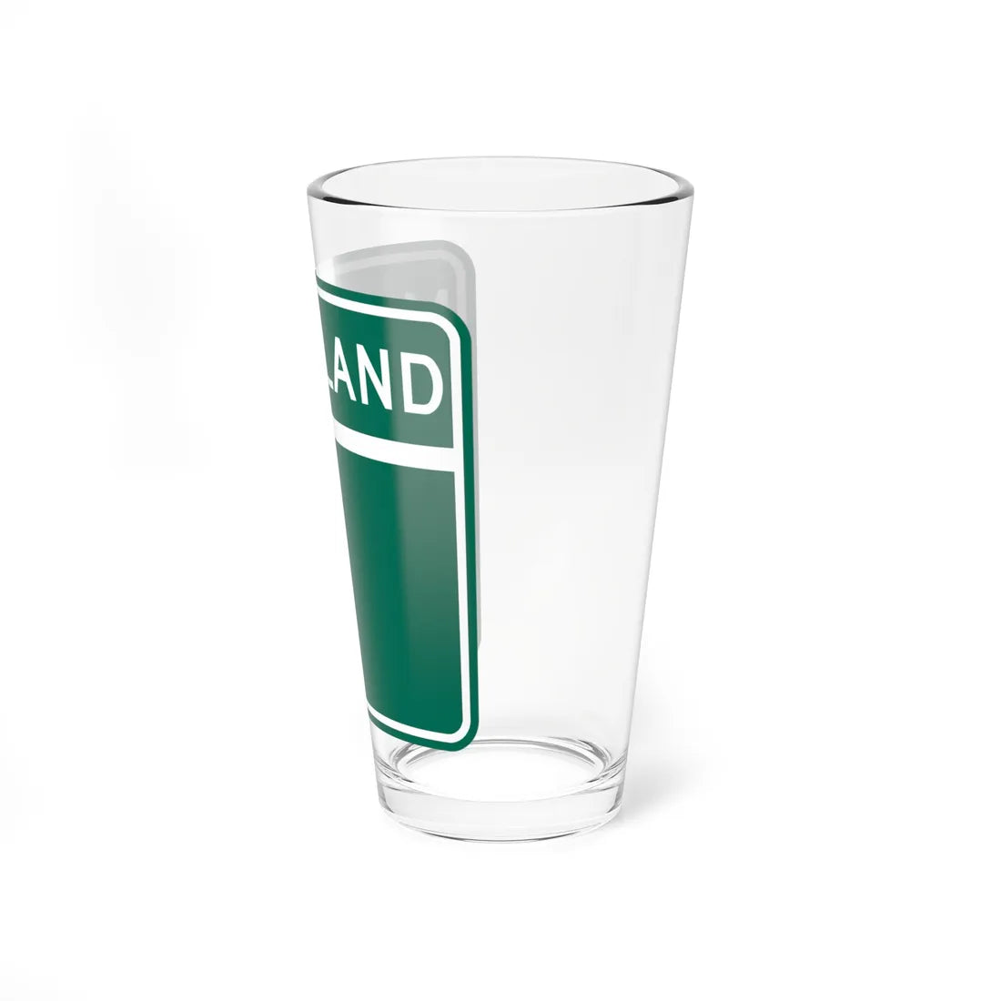 MD Blank green (Maryland) (Road Sign) Pint Glass 16oz - Go Mug Yourself