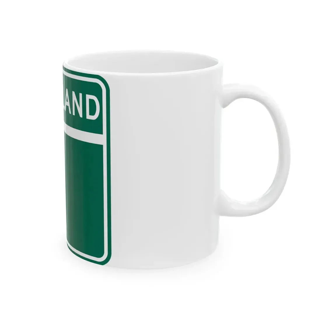 MD Blank green (Maryland) (Road Sign) White Coffee Mug - Go Mug Yourself