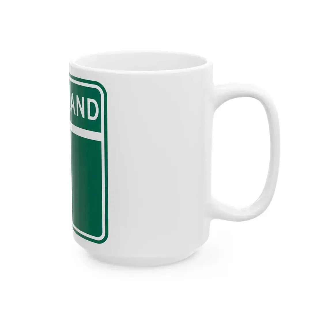 MD Blank green (Maryland) (Road Sign) White Coffee Mug - Go Mug Yourself