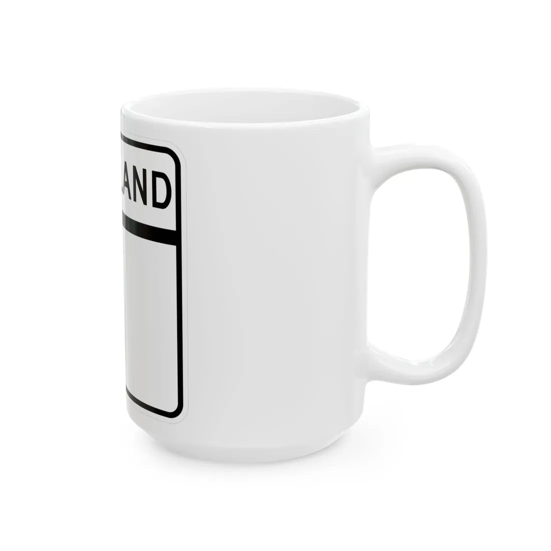 MD blank (Maryland) (Road Sign) White Coffee Mug - Go Mug Yourself