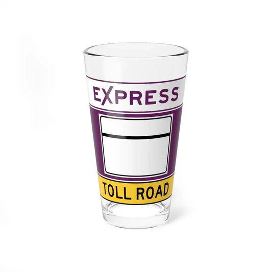 MD blank toll (Maryland) (Road Sign) Pint Glass 16oz 16oz - Go Mug Yourself