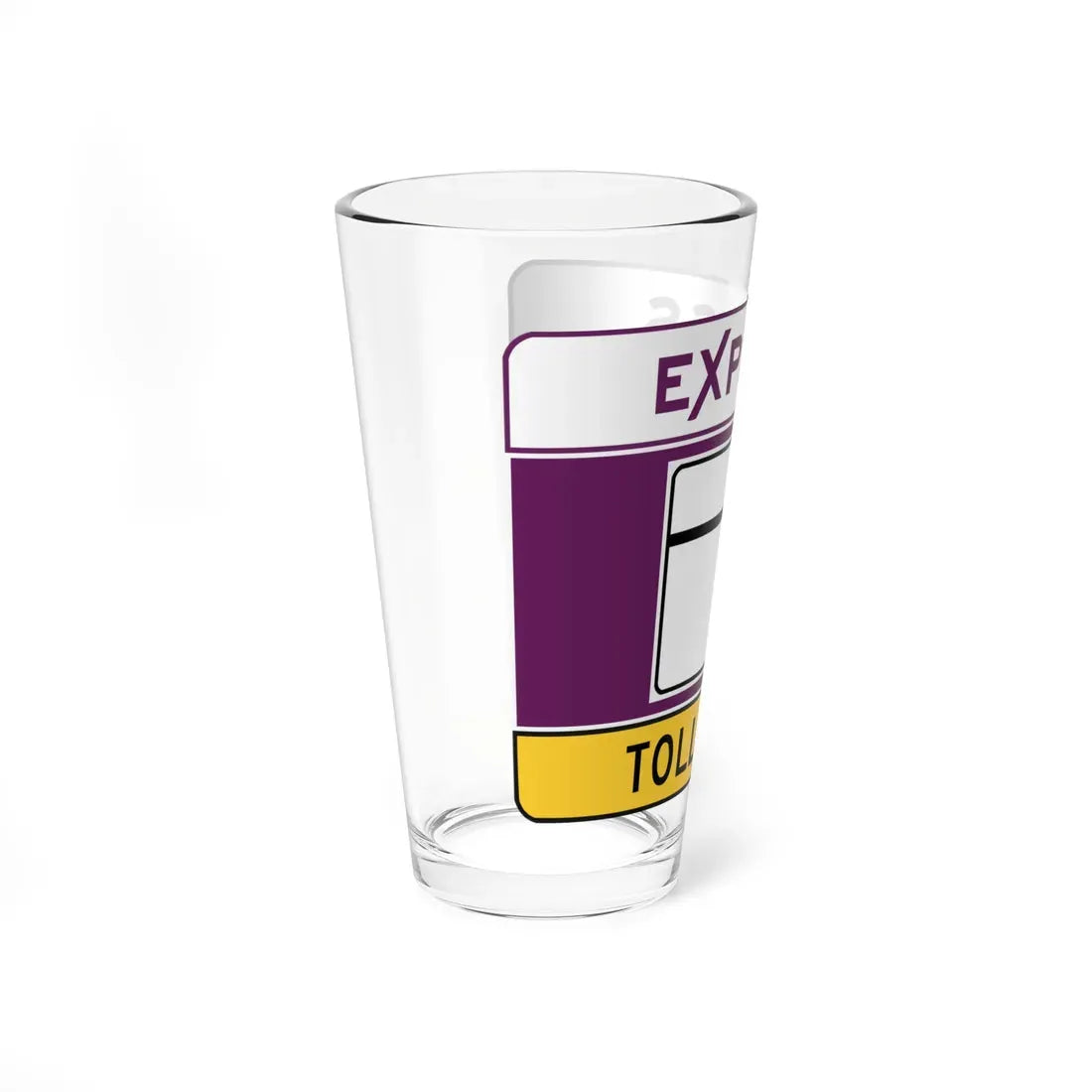 MD blank toll (Maryland) (Road Sign) Pint Glass 16oz - Go Mug Yourself