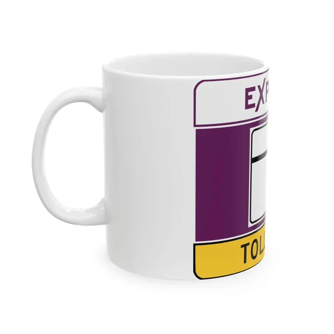 MD blank toll (Maryland) (Road Sign) White Coffee Mug - Go Mug Yourself