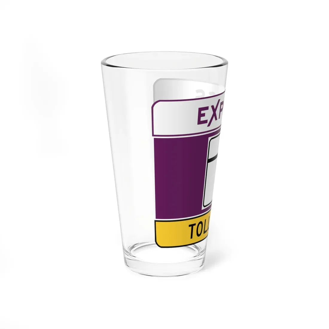 MD blank toll narrow (Maryland) (Road Sign) Pint Glass 16oz - Go Mug Yourself