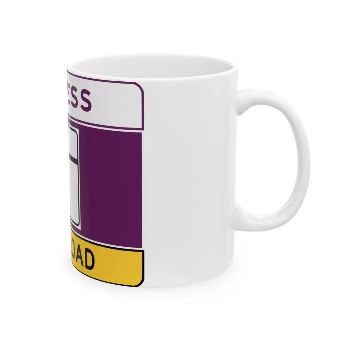 MD blank toll narrow (Maryland) (Road Sign) White Coffee Mug - Go Mug Yourself