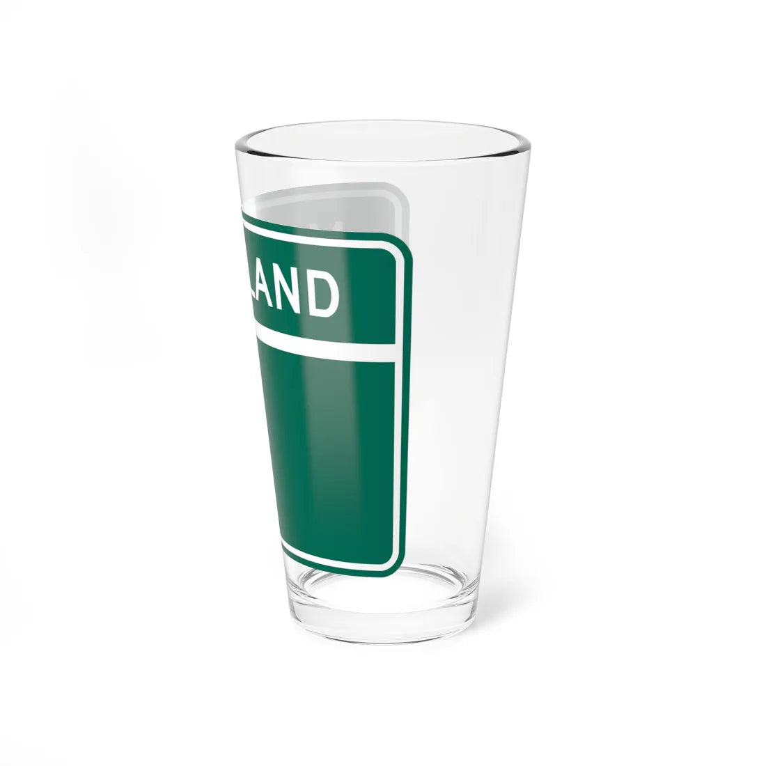 MD Blank wide green (Maryland) (Road Sign) Pint Glass 16oz - Go Mug Yourself