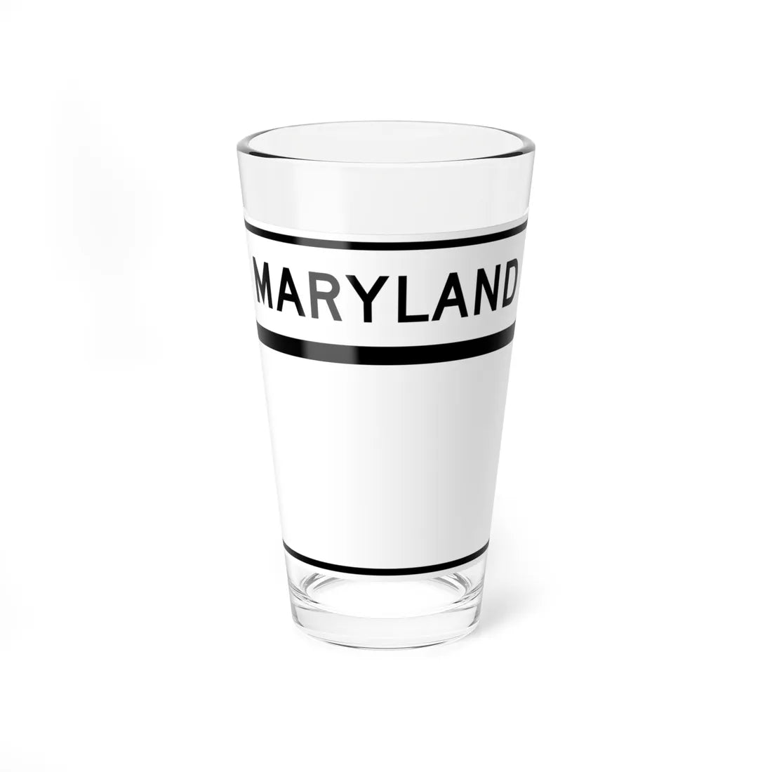 MD blank wide (Maryland) (Road Sign) Pint Glass 16oz 16oz - Go Mug Yourself