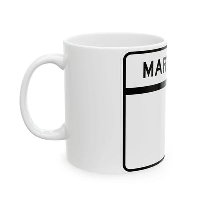 MD blank wide (Maryland) (Road Sign) White Coffee Mug - Go Mug Yourself