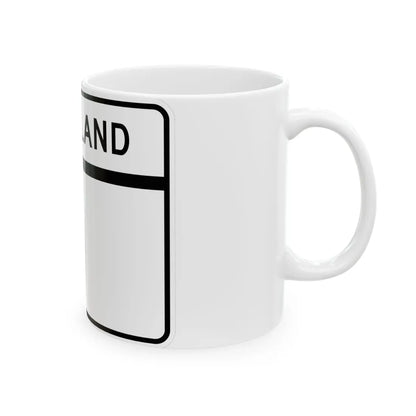 MD blank wide (Maryland) (Road Sign) White Coffee Mug - Go Mug Yourself