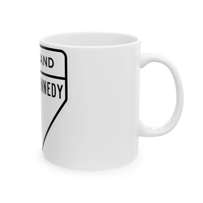 MD JFK Highway (Maryland) (Road Sign) White Coffee Mug - Go Mug Yourself