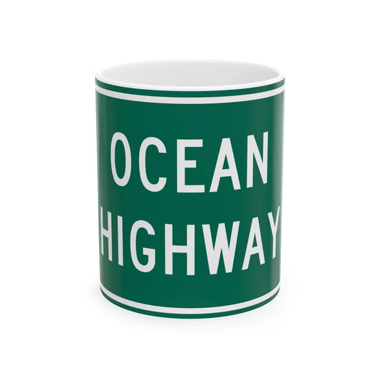 MD Ocean Highway (Maryland) (Road Sign) White Coffee Mug 11oz - Go Mug Yourself