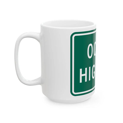 MD Ocean Highway (Maryland) (Road Sign) White Coffee Mug - Go Mug Yourself