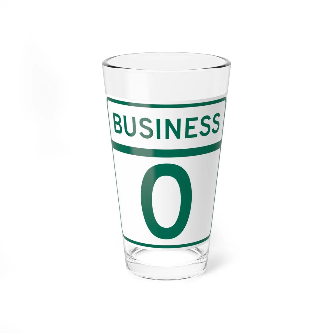 MD Route 0 Business (Maryland) (Road Sign) Pint Glass 16oz 16oz - Go Mug Yourself