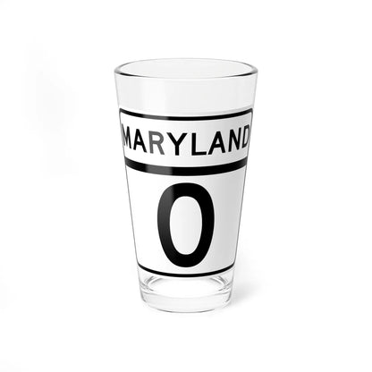 MD Route 0 (Maryland) (Road Sign) Pint Glass 16oz 16oz - Go Mug Yourself