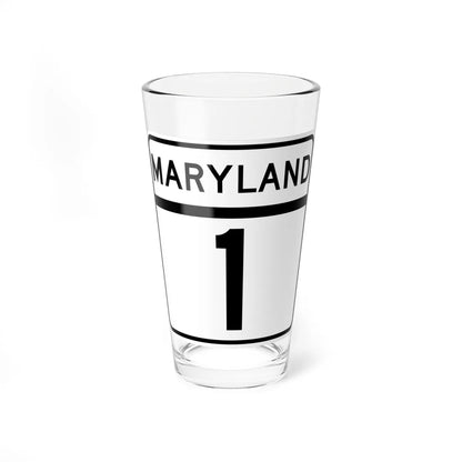 MD Route 1 (Maryland) (Road Sign) Pint Glass 16oz 16oz - Go Mug Yourself