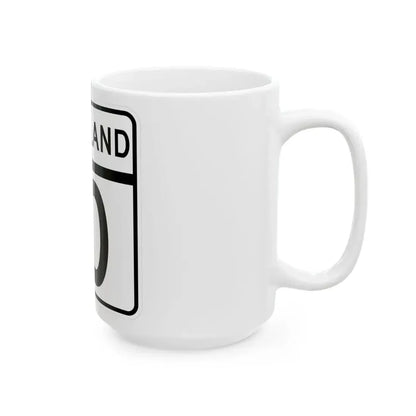 MD Route 10 (Maryland) (Road Sign) White Coffee Mug - Go Mug Yourself