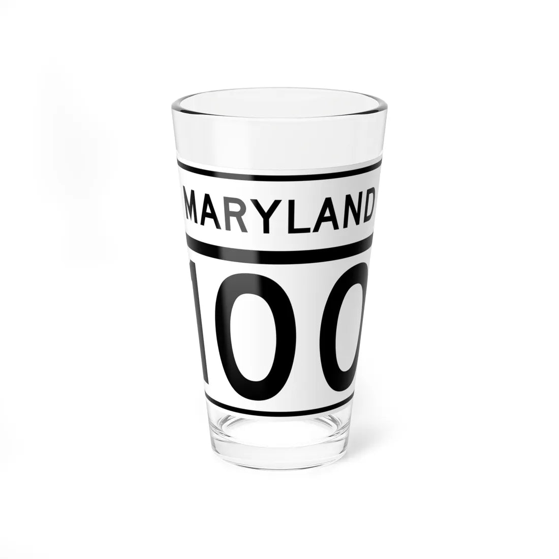 MD Route 100 (Maryland) (Road Sign) Pint Glass 16oz 16oz - Go Mug Yourself