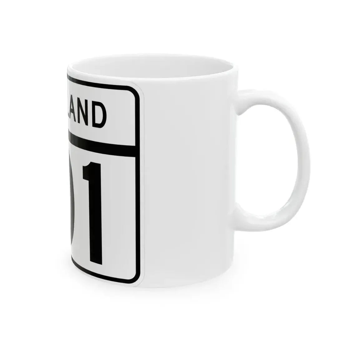 MD Route 101 (Maryland) (Road Sign) White Coffee Mug - Go Mug Yourself