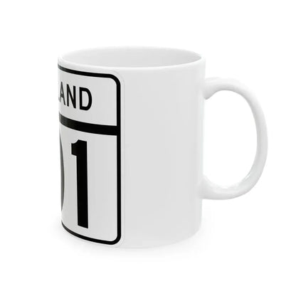 MD Route 101 (Maryland) (Road Sign) White Coffee Mug - Go Mug Yourself