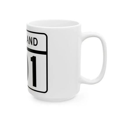 MD Route 101 (Maryland) (Road Sign) White Coffee Mug - Go Mug Yourself