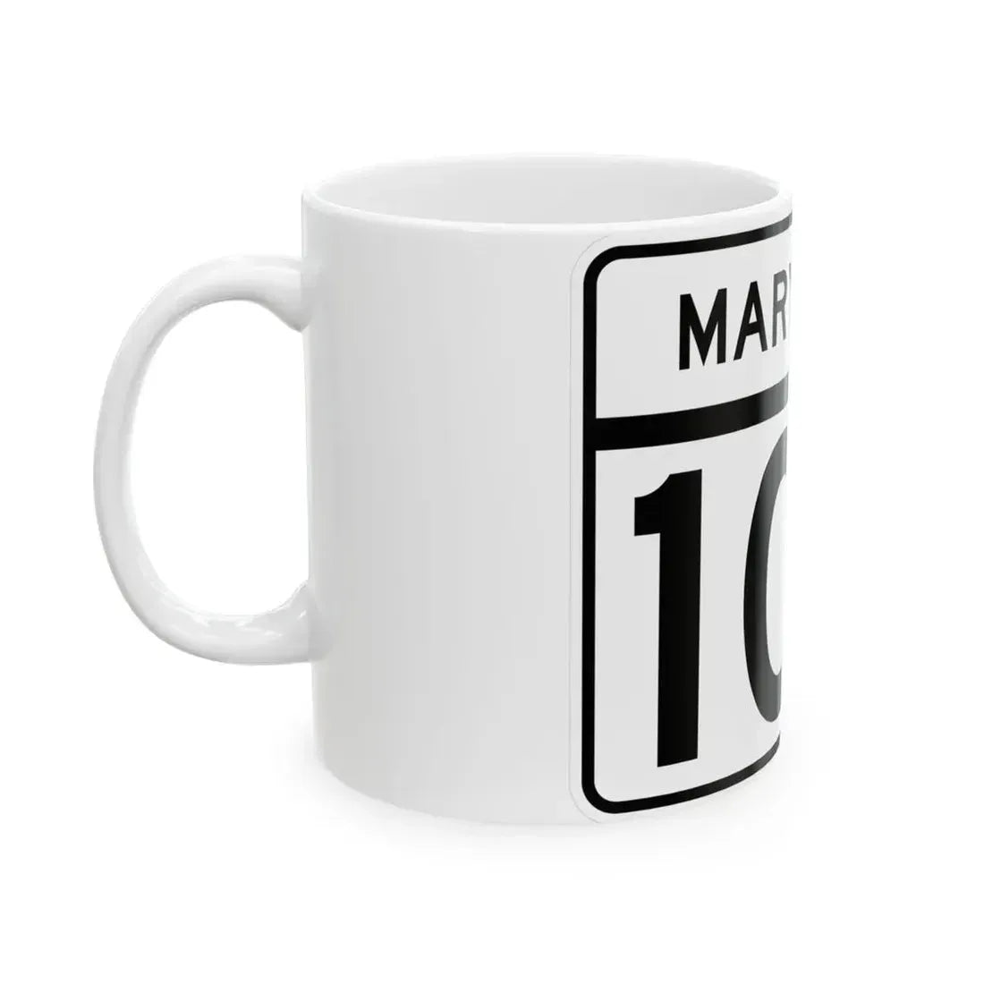 MD Route 102 (Maryland) (Road Sign) White Coffee Mug - Go Mug Yourself