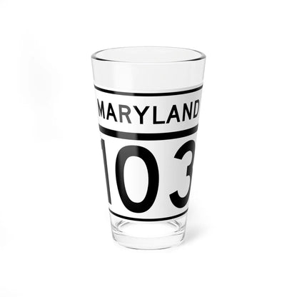 MD Route 103 (Maryland) (Road Sign) Pint Glass 16oz 16oz - Go Mug Yourself
