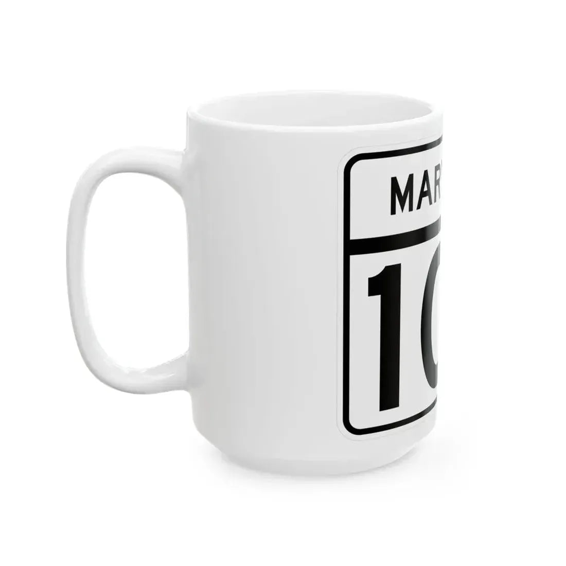 MD Route 104 (Maryland) (Road Sign) White Coffee Mug - Go Mug Yourself