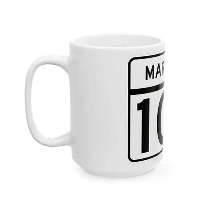 MD Route 104 (Maryland) (Road Sign) White Coffee Mug - Go Mug Yourself