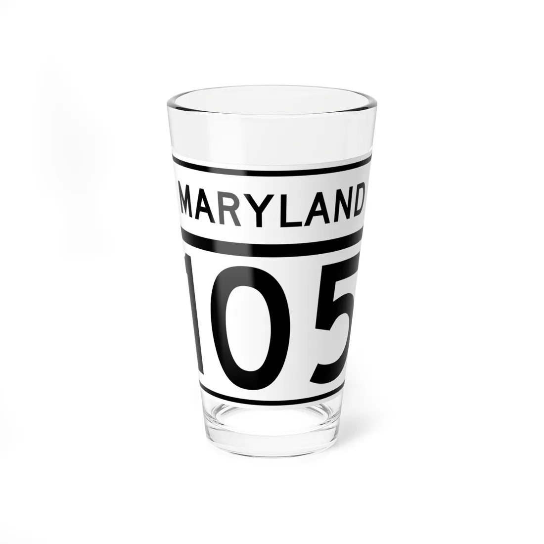 MD Route 105 (Maryland) (Road Sign) Pint Glass 16oz 16oz - Go Mug Yourself