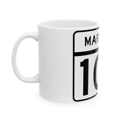 MD Route 107 (Maryland) (Road Sign) White Coffee Mug - Go Mug Yourself