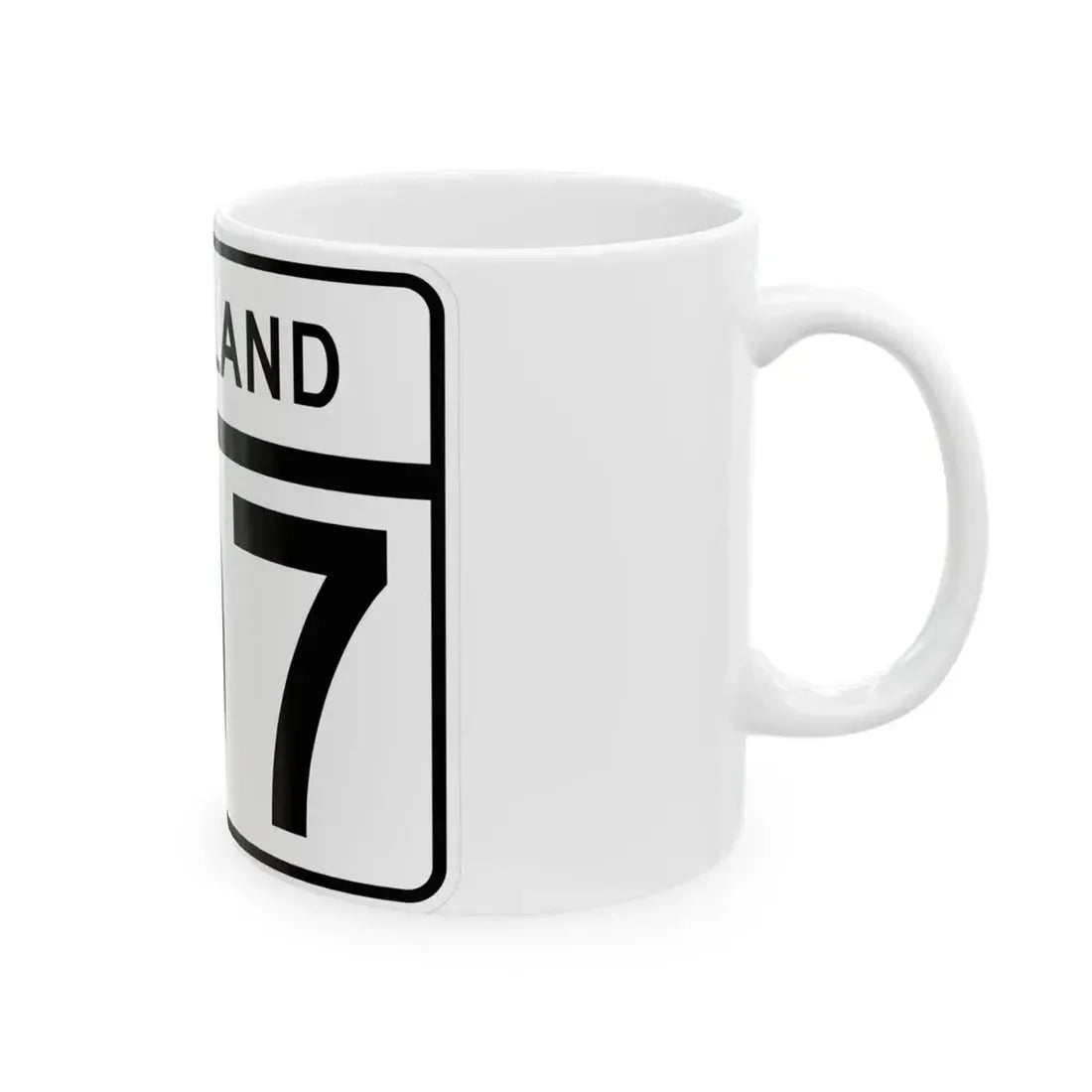 MD Route 107 (Maryland) (Road Sign) White Coffee Mug - Go Mug Yourself