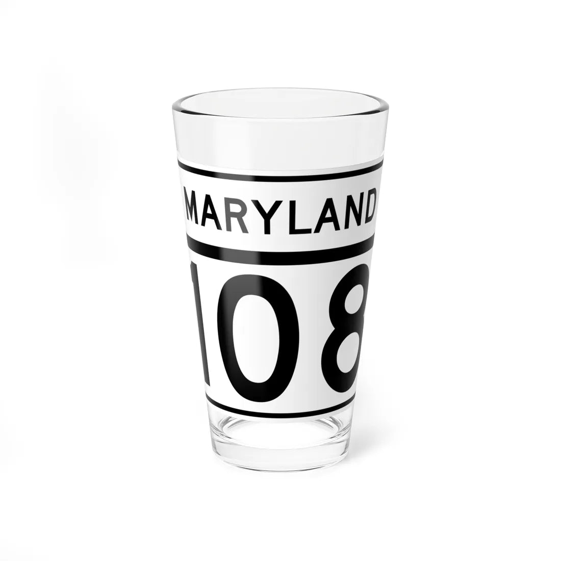 MD Route 108 (Maryland) (Road Sign) Pint Glass 16oz - Go Mug Yourself