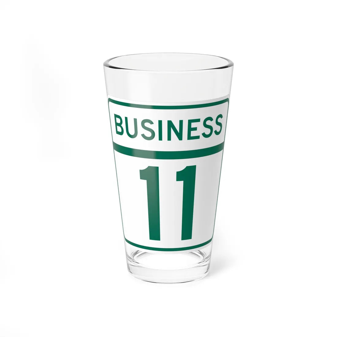 MD Route 11 Business (Maryland) (Road Sign) Pint Glass 16oz 16oz - Go Mug Yourself