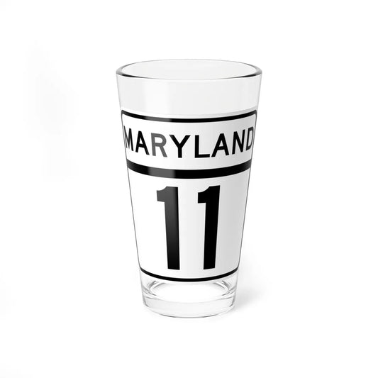 MD Route 11 (Maryland) (Road Sign) Pint Glass 16oz 16oz - Go Mug Yourself