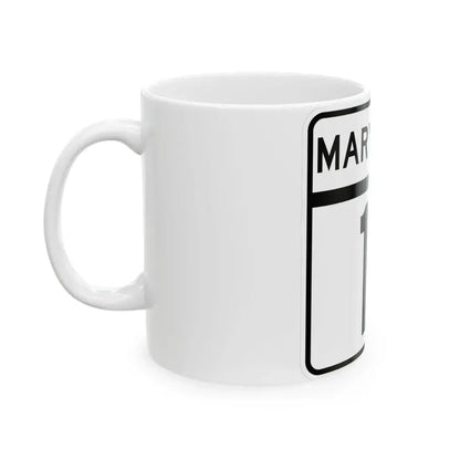 MD Route 11 (Maryland) (Road Sign) White Coffee Mug - Go Mug Yourself