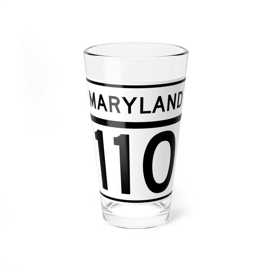 MD Route 110 (Maryland) (Road Sign) Pint Glass 16oz 16oz - Go Mug Yourself