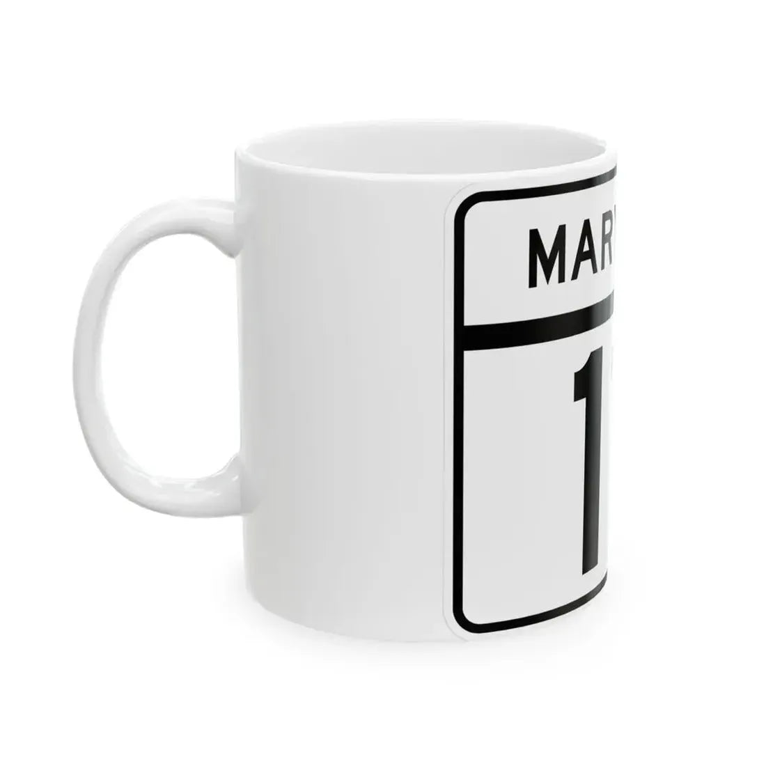 MD Route 111 (Maryland) (Road Sign) White Coffee Mug - Go Mug Yourself