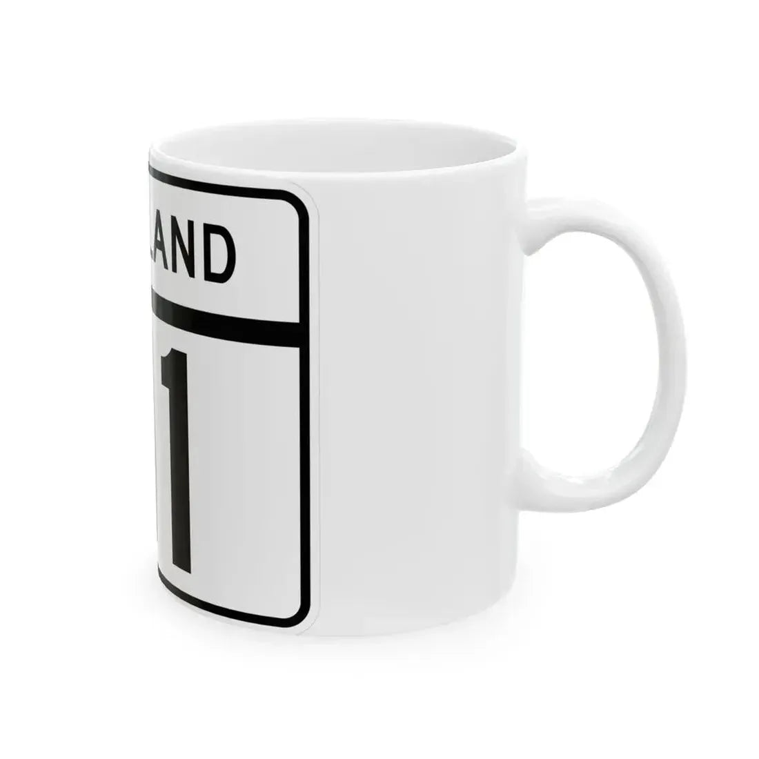 MD Route 111 (Maryland) (Road Sign) White Coffee Mug - Go Mug Yourself