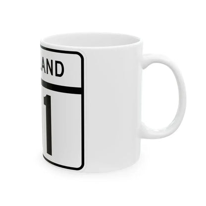 MD Route 111 (Maryland) (Road Sign) White Coffee Mug - Go Mug Yourself