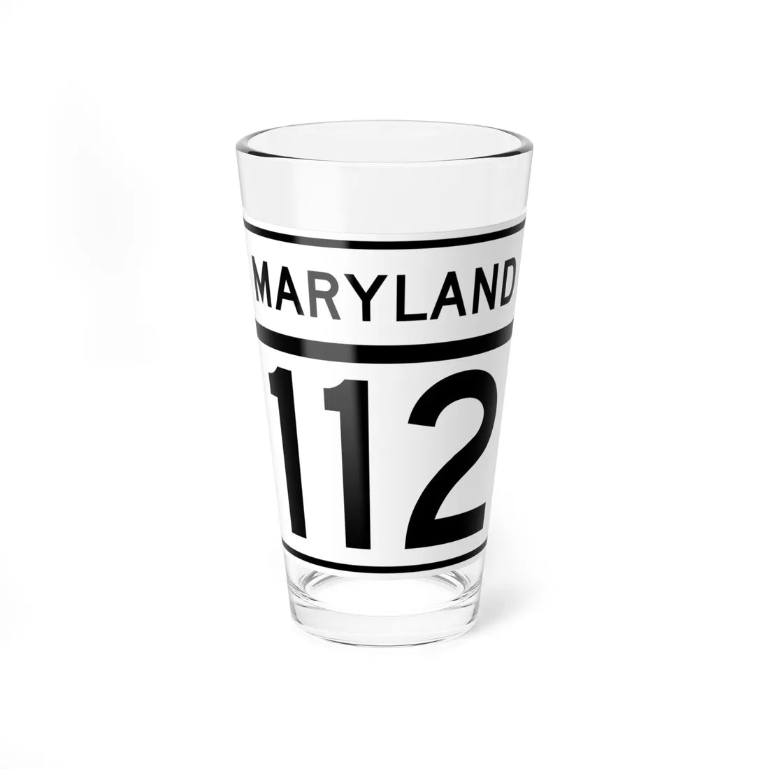 MD Route 112 (Maryland) (Road Sign) Pint Glass 16oz 16oz - Go Mug Yourself