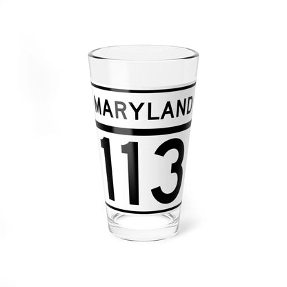 MD Route 113 (Maryland) (Road Sign) Pint Glass 16oz 16oz - Go Mug Yourself