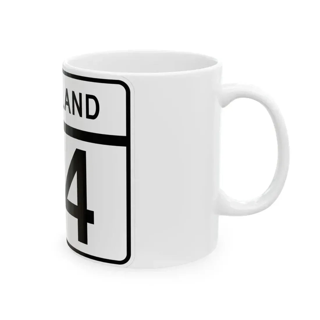 MD Route 114 (Maryland) (Road Sign) White Coffee Mug - Go Mug Yourself