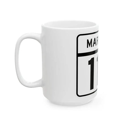 MD Route 114 (Maryland) (Road Sign) White Coffee Mug - Go Mug Yourself