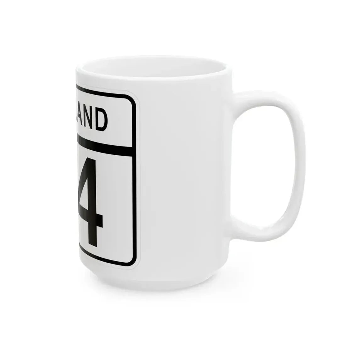 MD Route 114 (Maryland) (Road Sign) White Coffee Mug - Go Mug Yourself